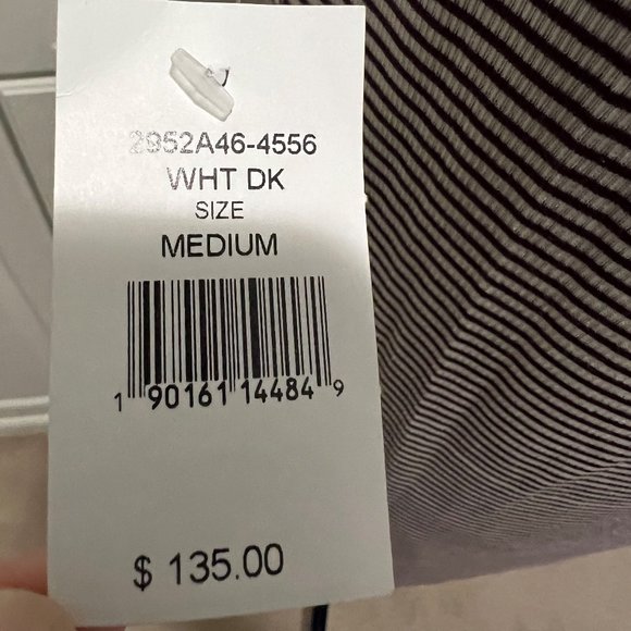 NWT Paige Mia Sleeveless Dress/ White/Dark Purple Stripe - Picture 8 of 8